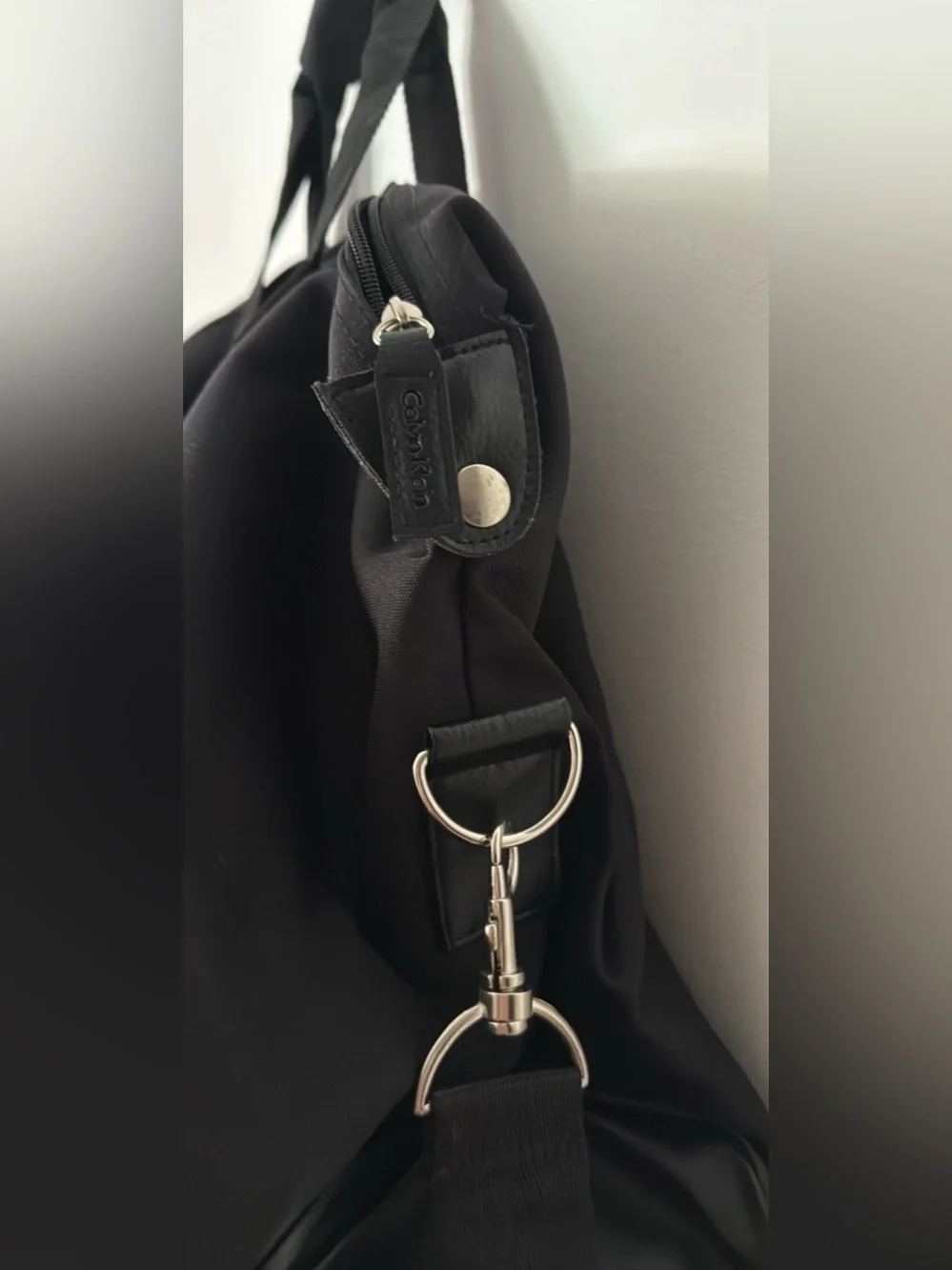 Calvin Klein Black Embossed Logo Accessory Panel